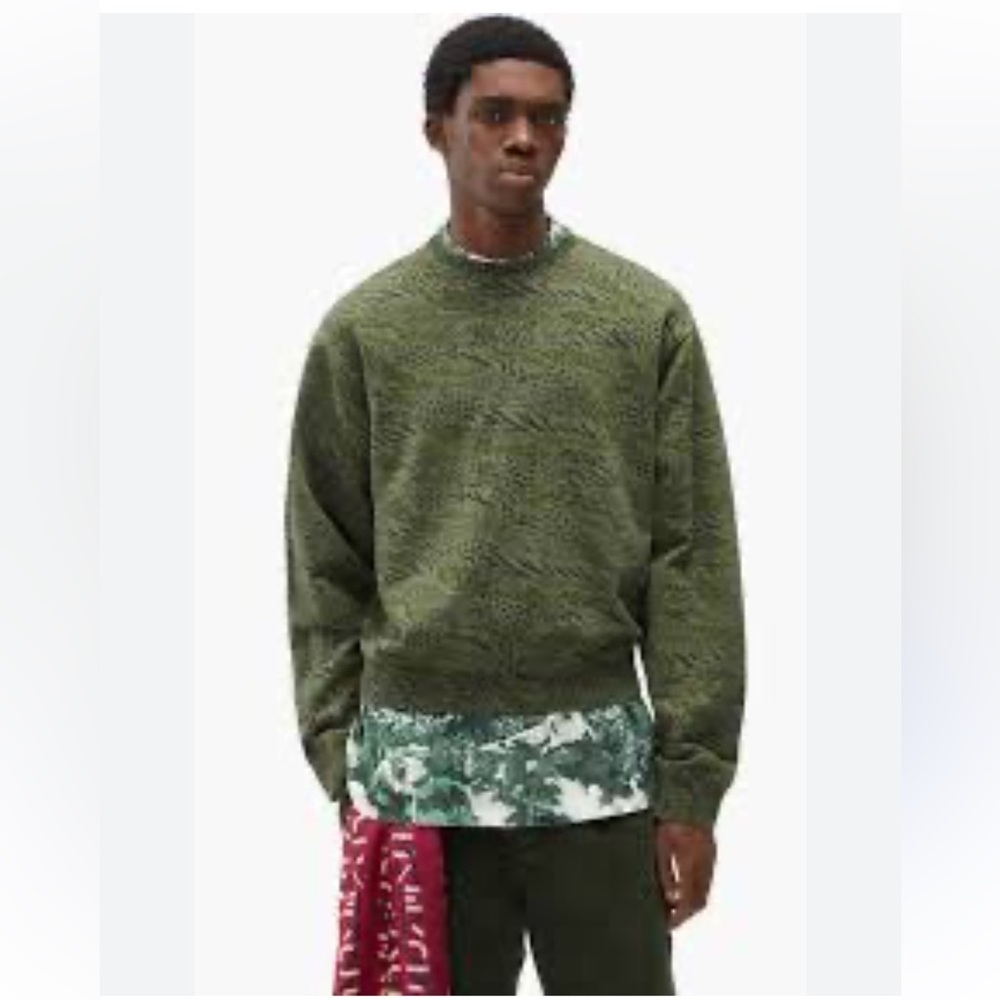 Kenzo animal print dark kakhi men’s small slim fit